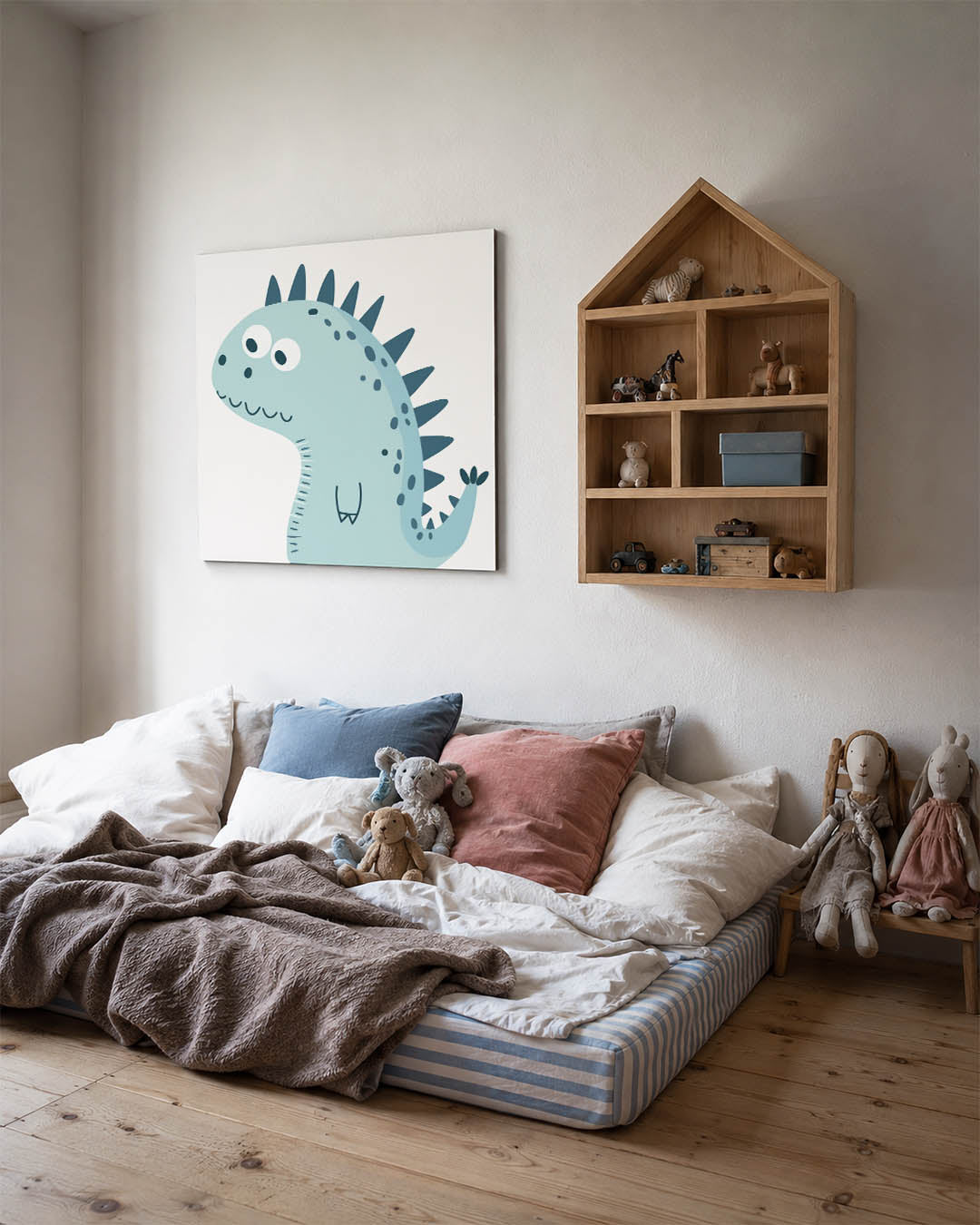 Speelse dino illustratie Kunstwerk