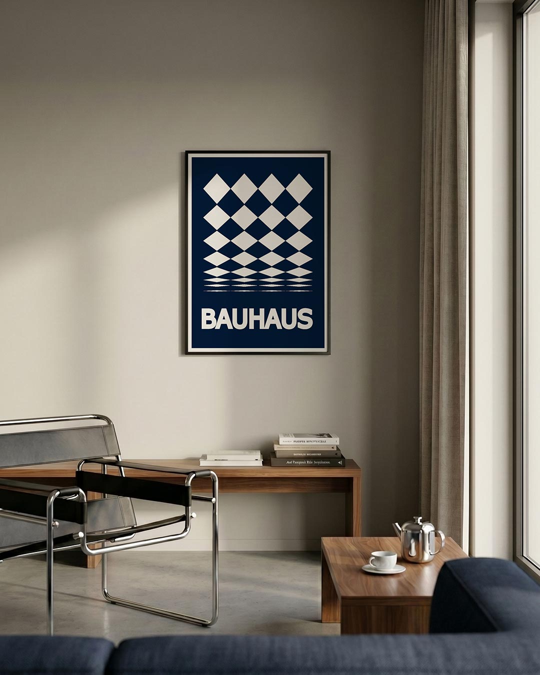 Ruitpatroon en diepte Poster