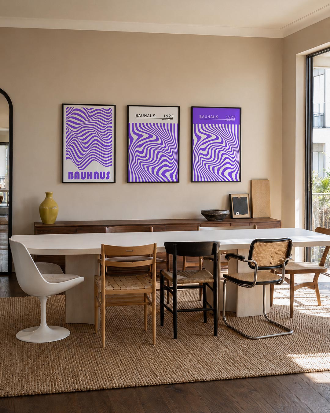 Golvend lijnenspel Posterset