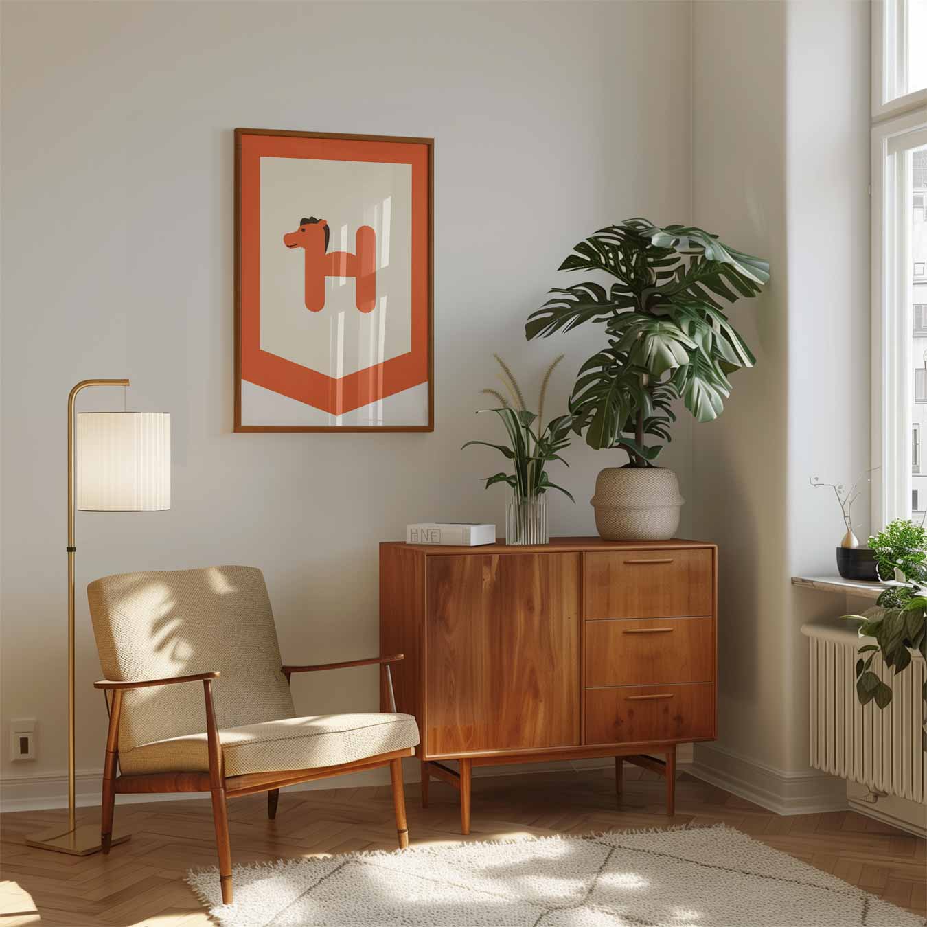 Vrolijke Paardenposter-WallArtistic