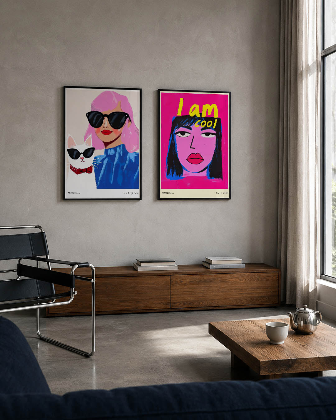 Kleurrijke duo Posterset