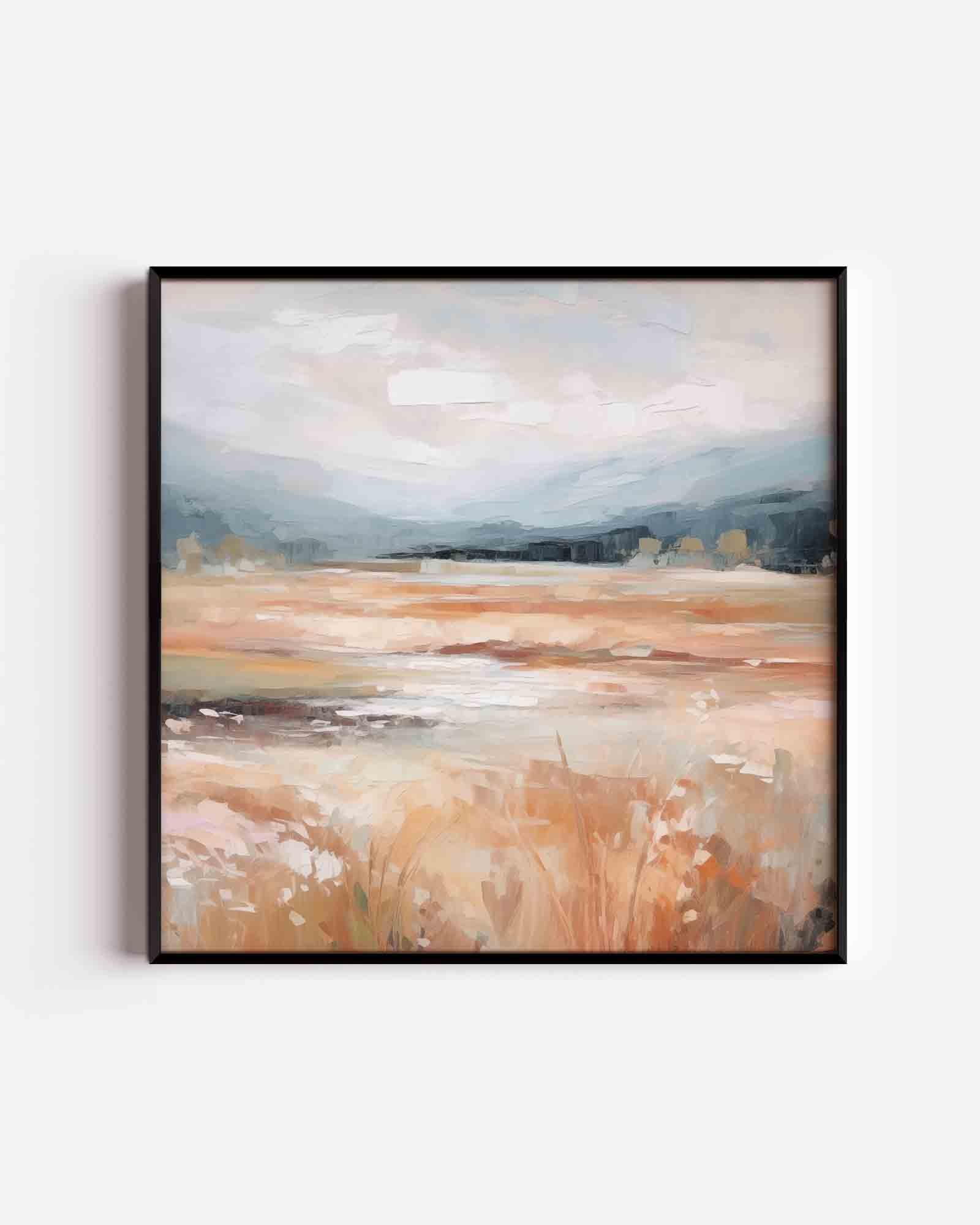 Landschap in zachte tinten Poster