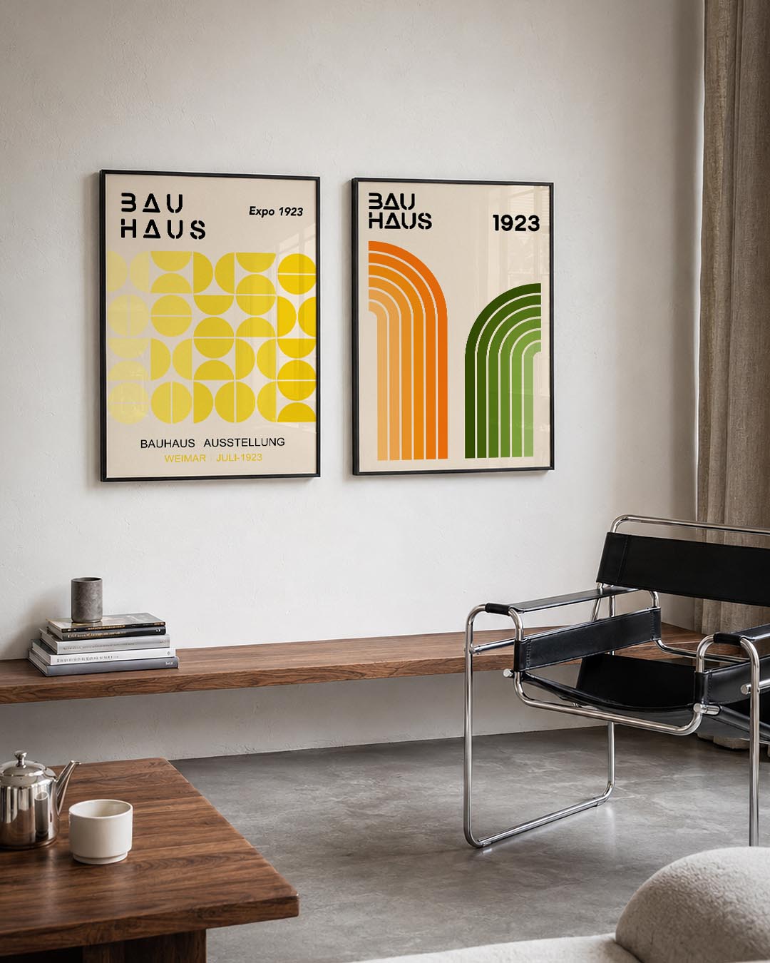 Geel vlakritme Posterset