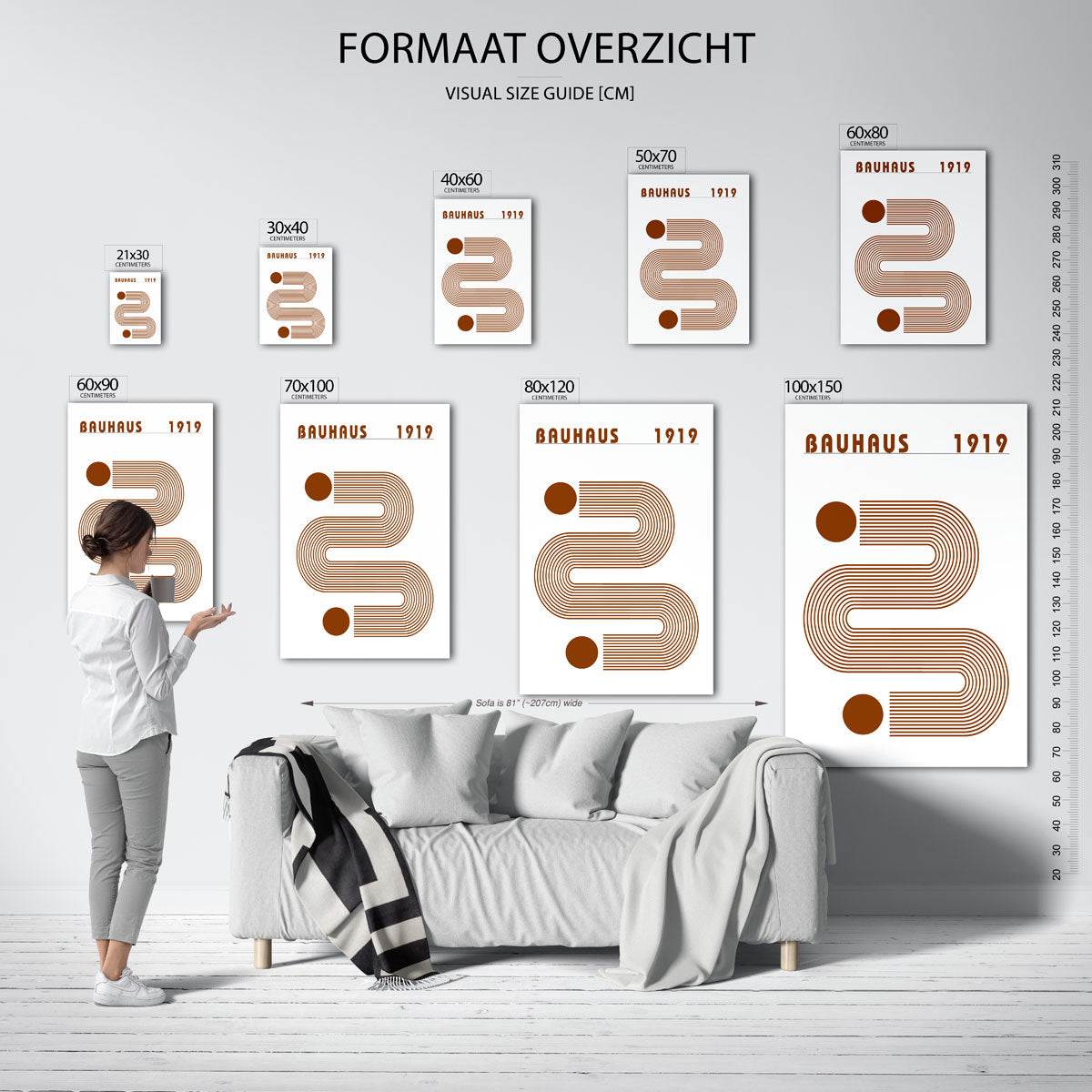 Lijnen en vormen Poster
