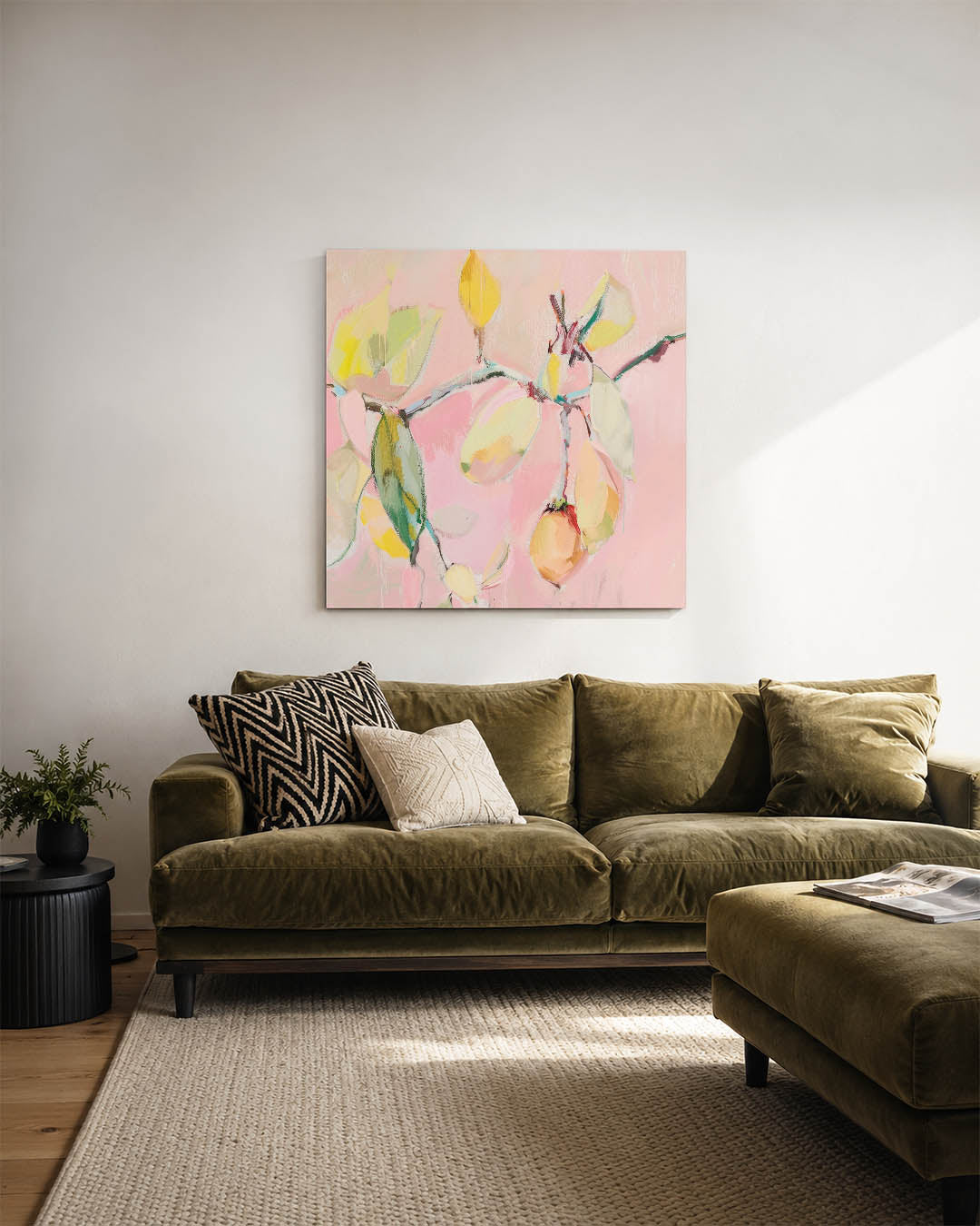 Vrolijke kleurencompositie Kunstwerk