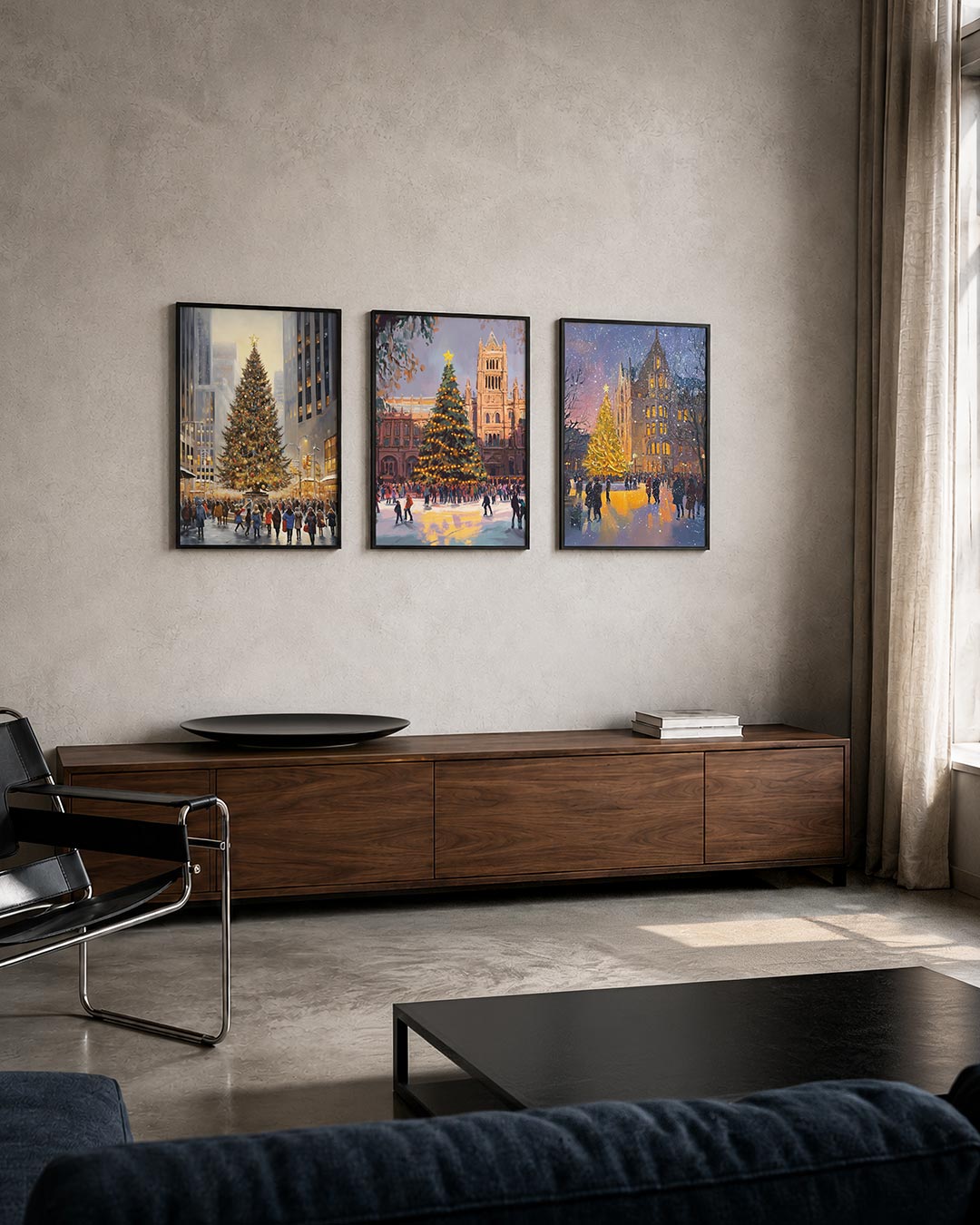 Feestelijke stadslichtjes Posterset