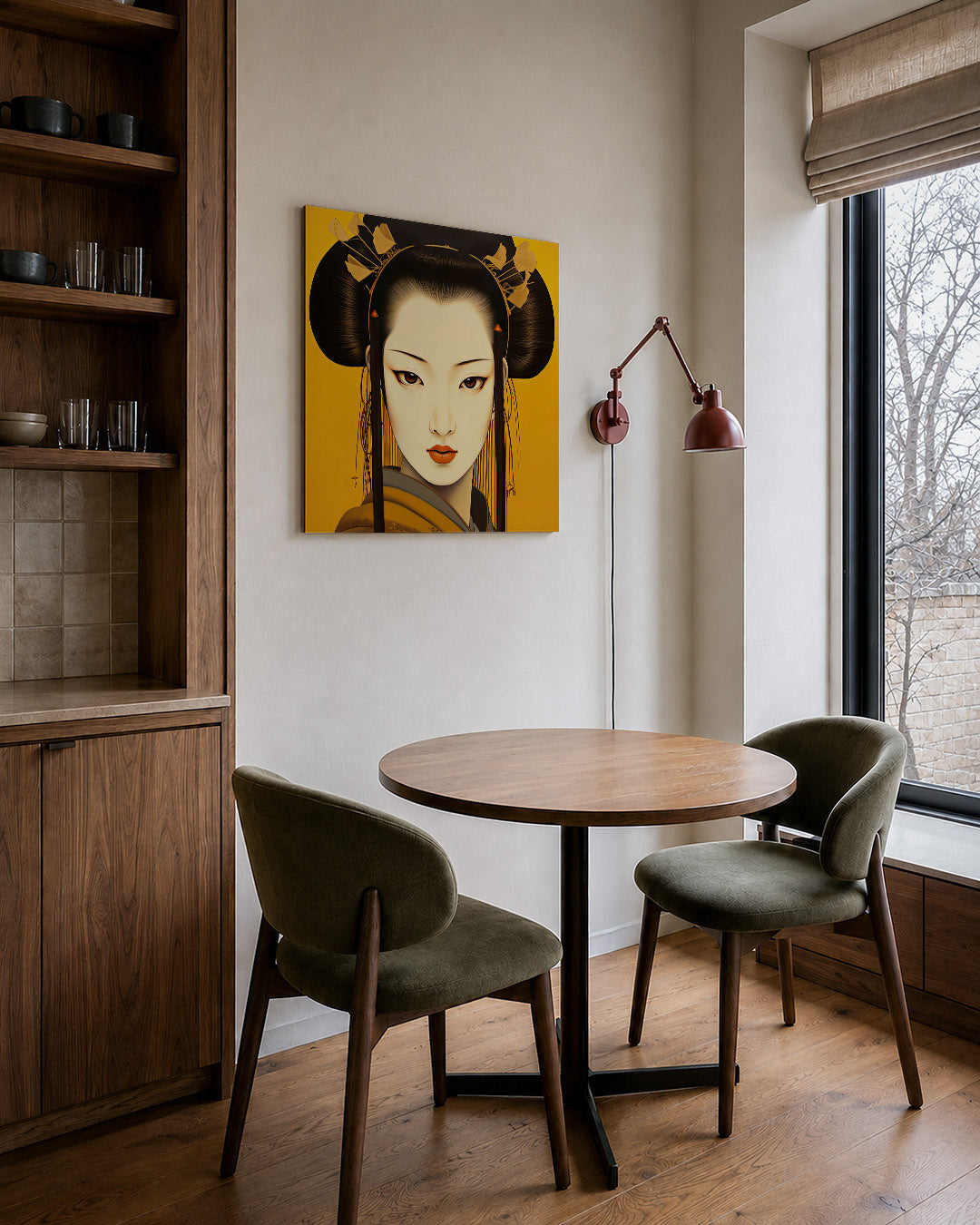 Elegante vrouwelijke portret Kunstwerk