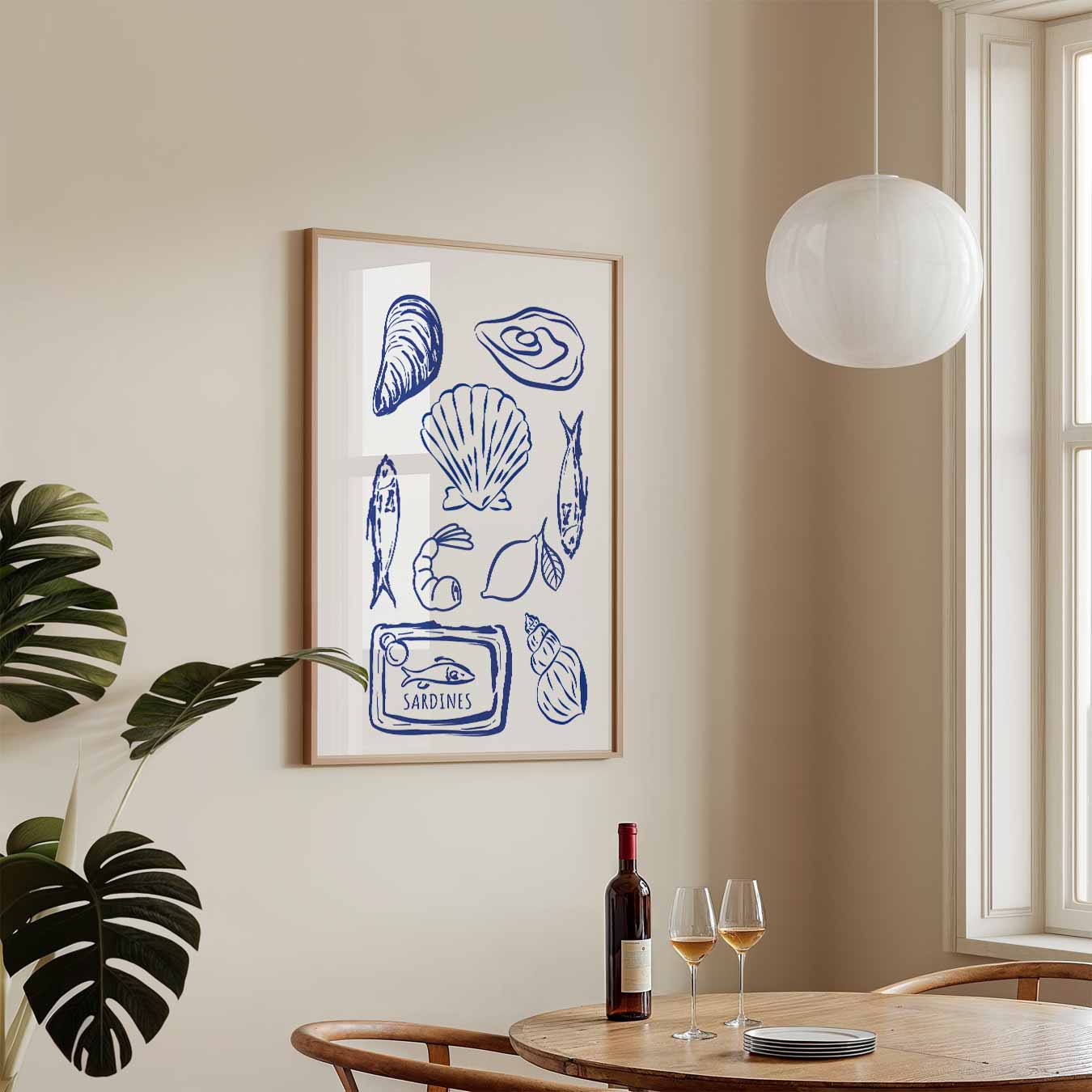 Zeevruchten Illustratie Poster-WallArtistic