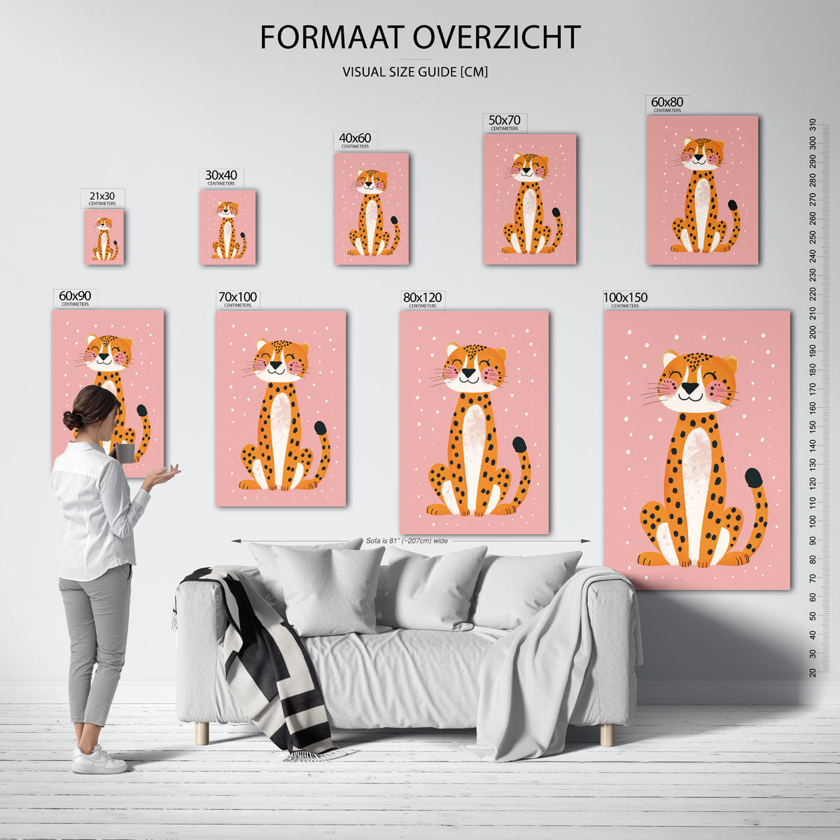 Lachende luipaard Poster