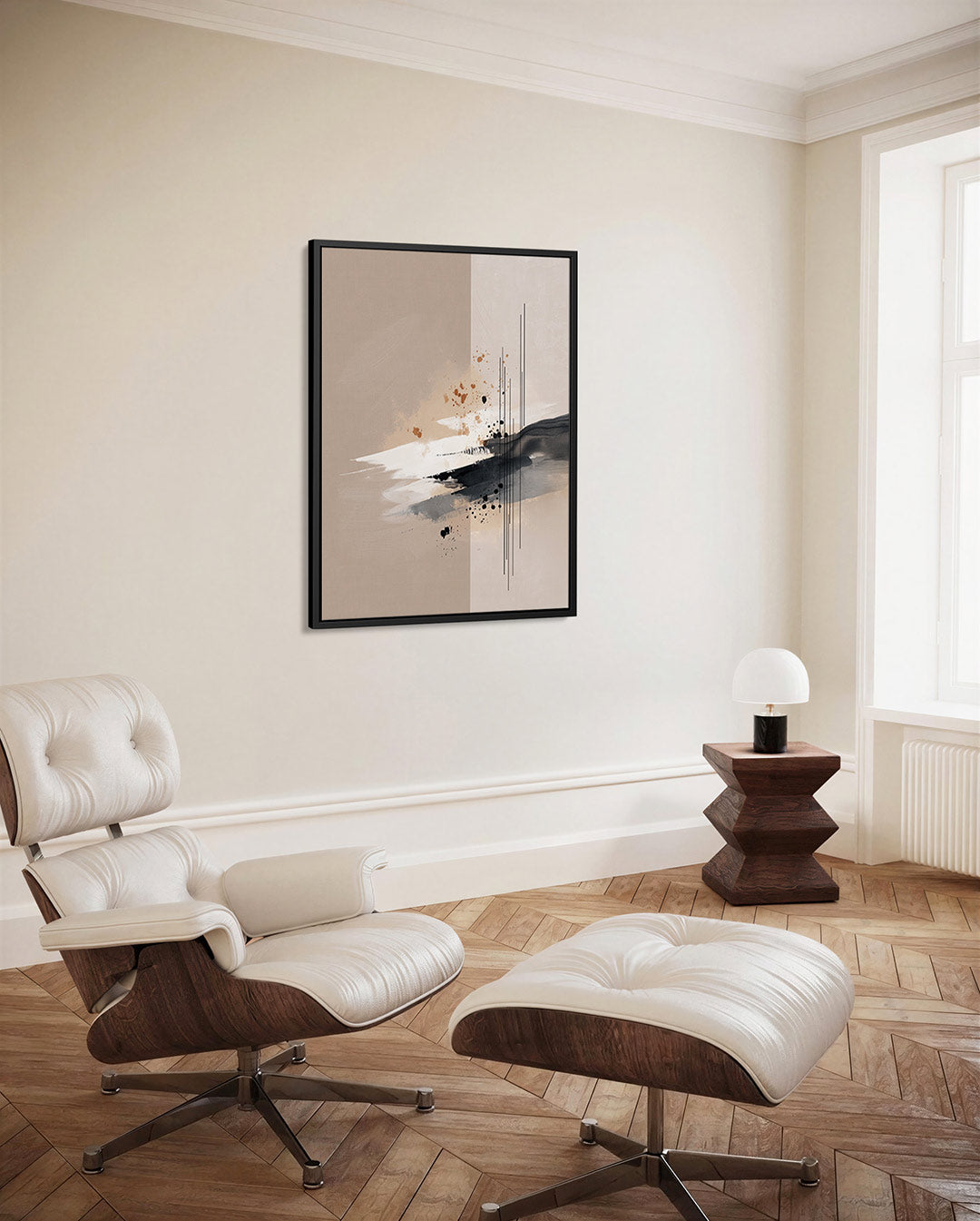Dynamische lijnen en vormen Kunstwerk