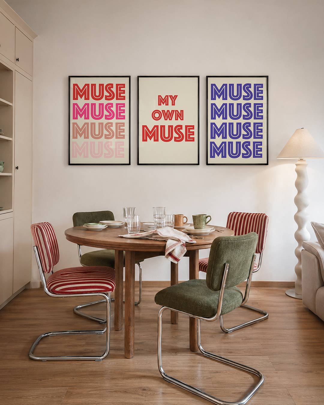 Kleurvolle herhaling Posterset