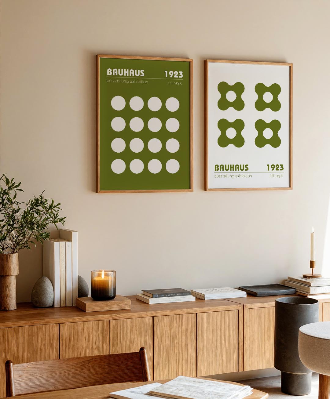 Cirkelritme en kleur Posterset