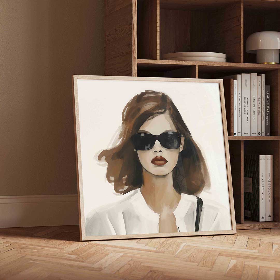 Vrouw met zonnebril Poster