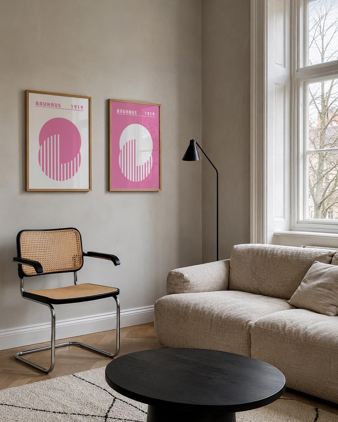 Cirkel en strepen Posterset