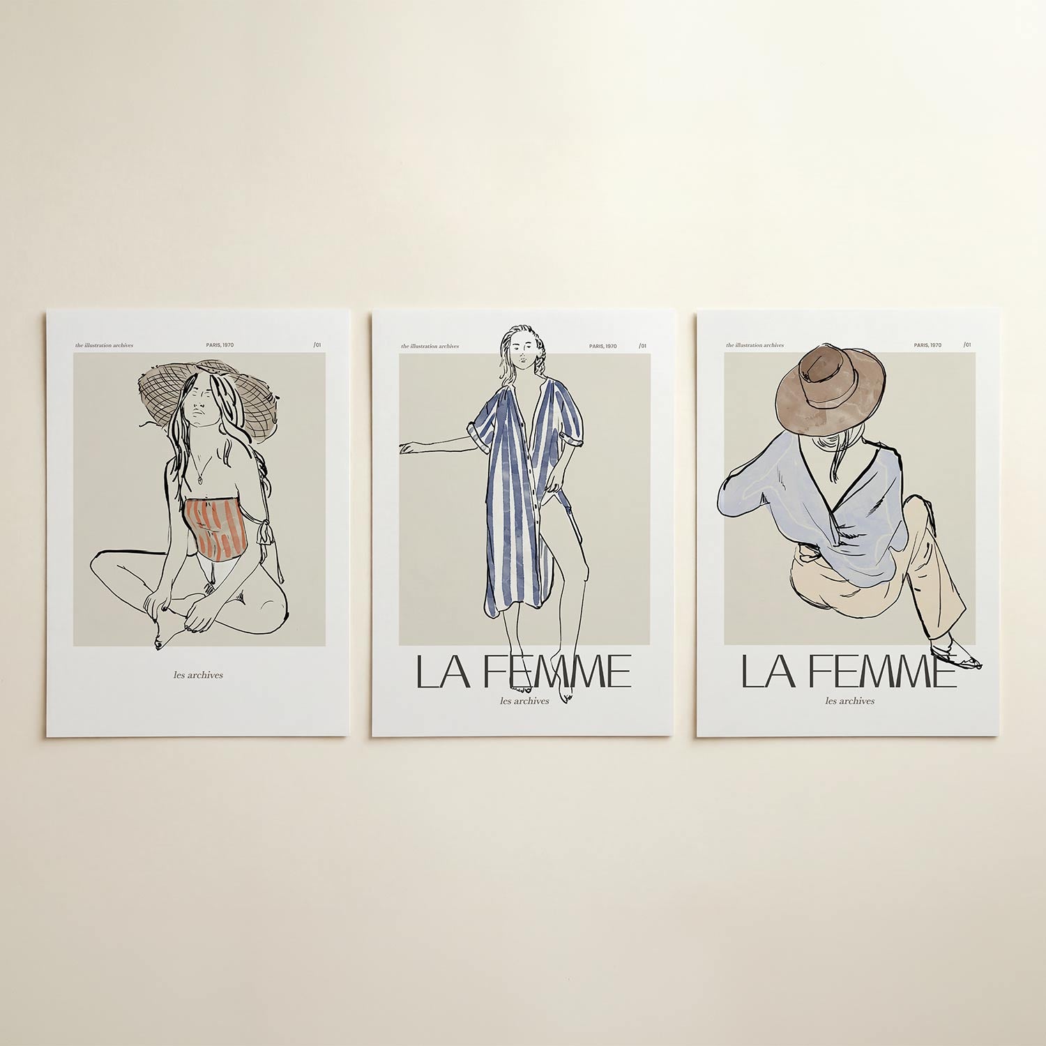 Lijnenspel en kleur Posterset