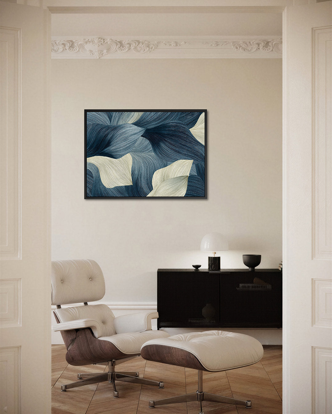 Golvende lijnen compositie Kunstwerk