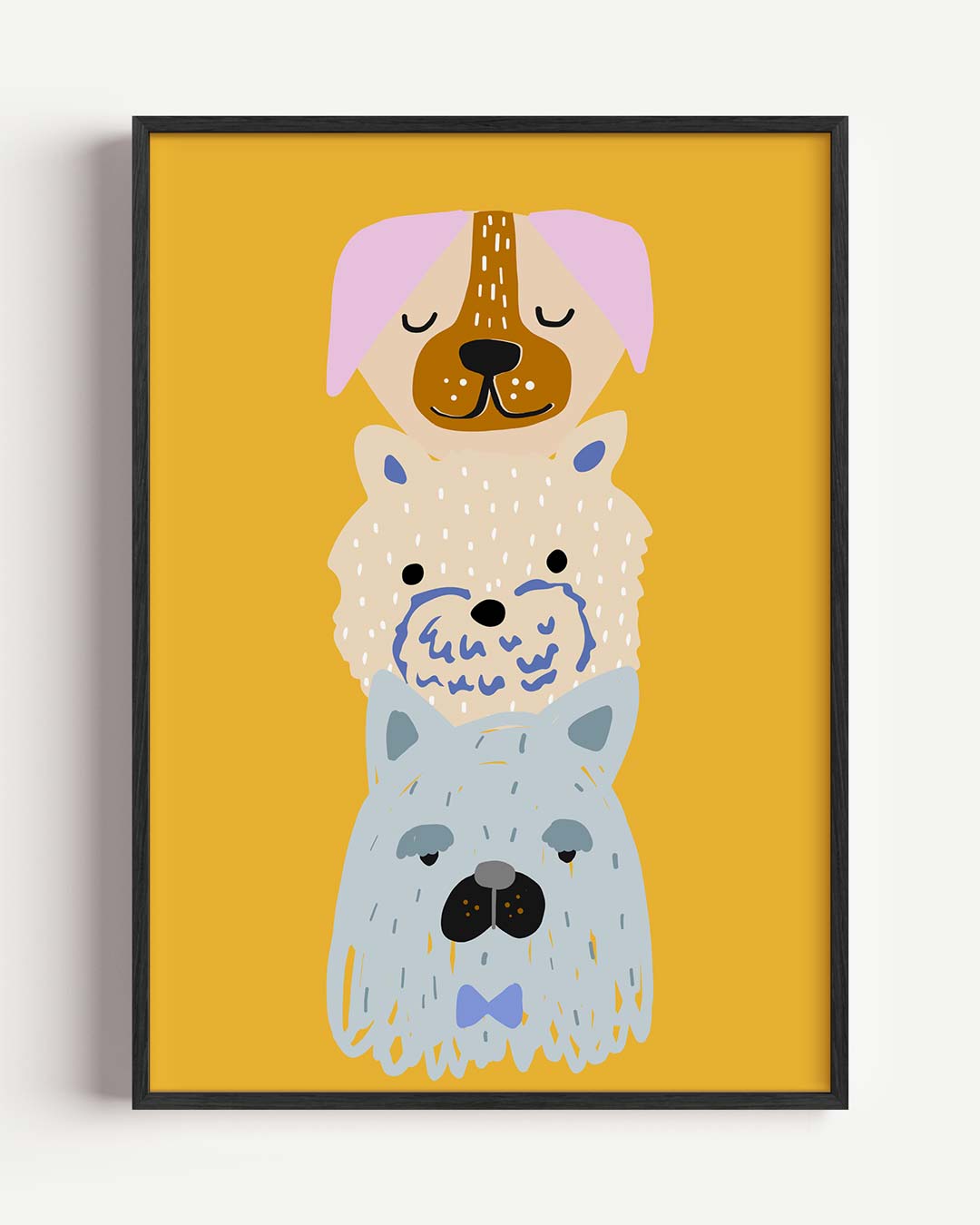 Schattige Honden Trio Poster-WallArtistic