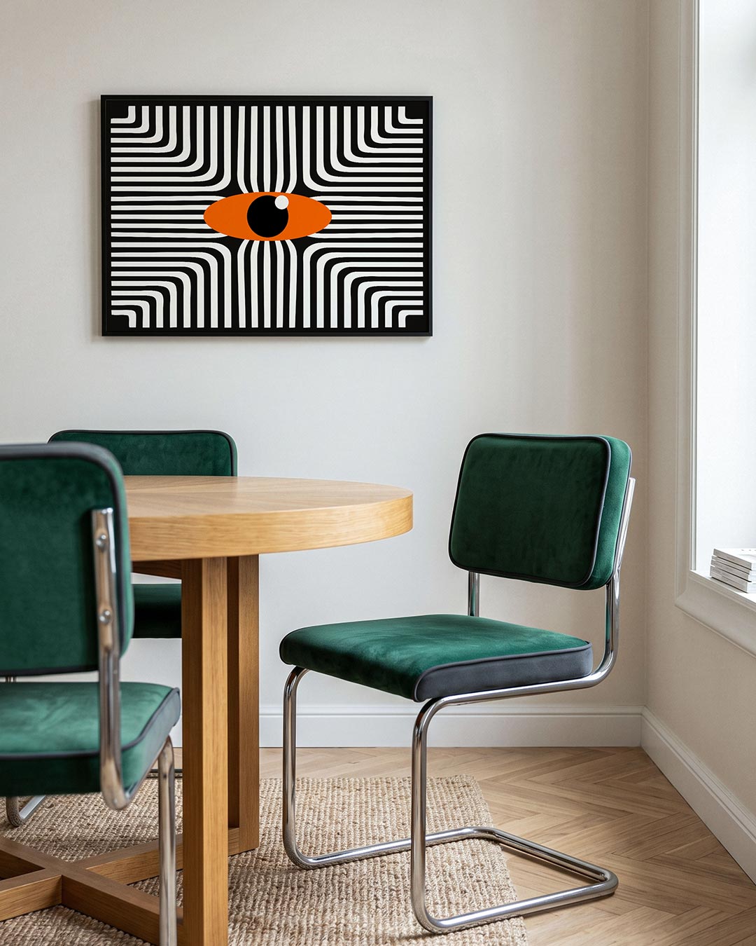Lijnen en oog Poster