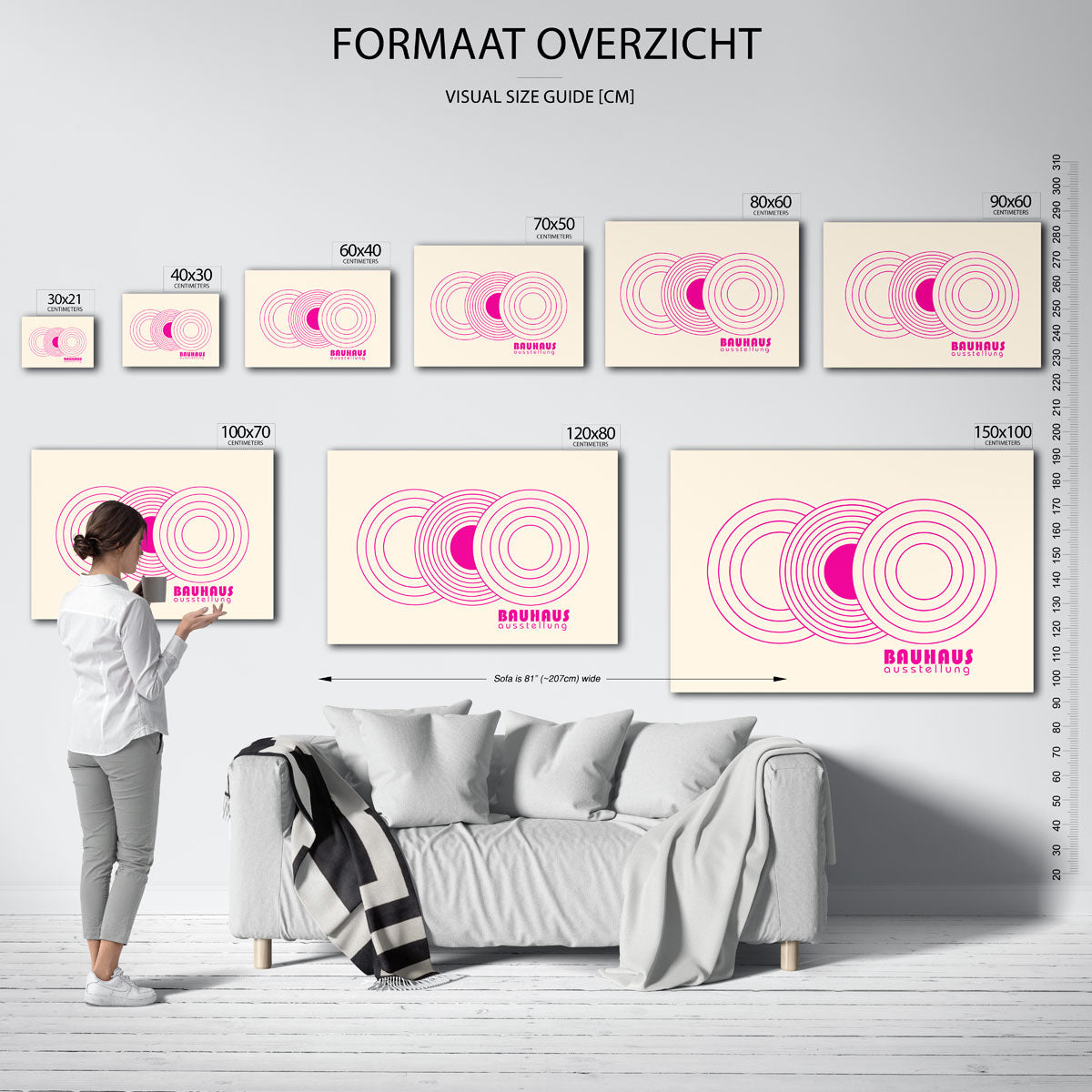 Cirkelvormen en lijnen Poster
