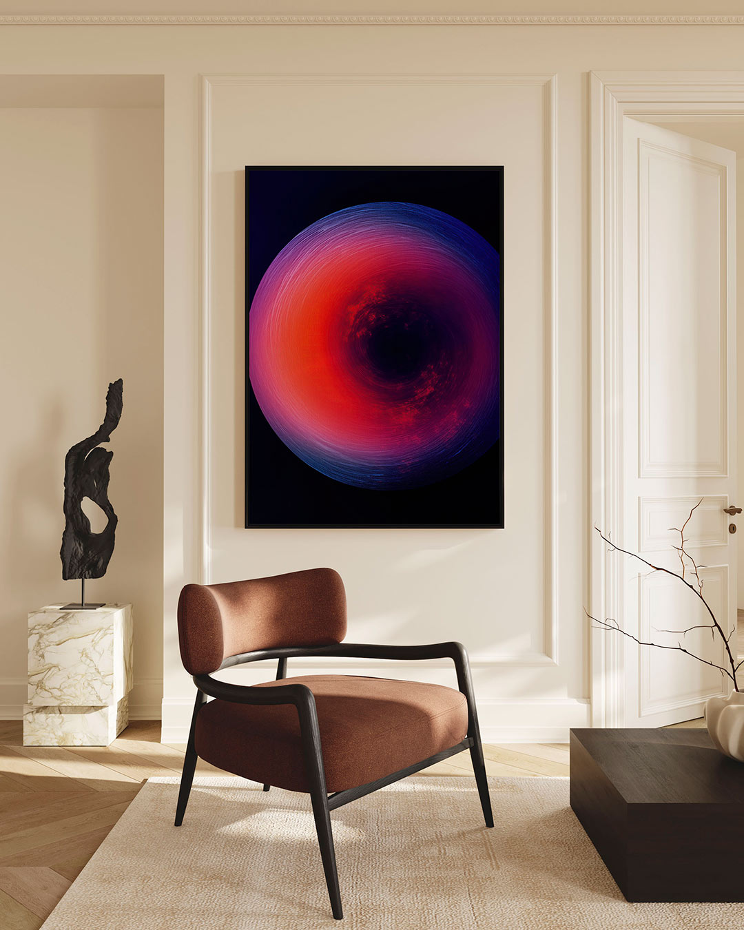 Kleurrijke cirkelvorm Kunstwerk