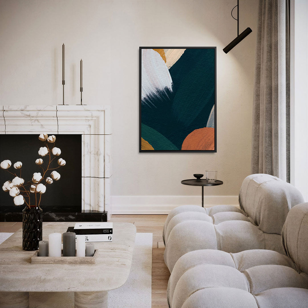 Dynamische kleurencompositie Kunstwerk