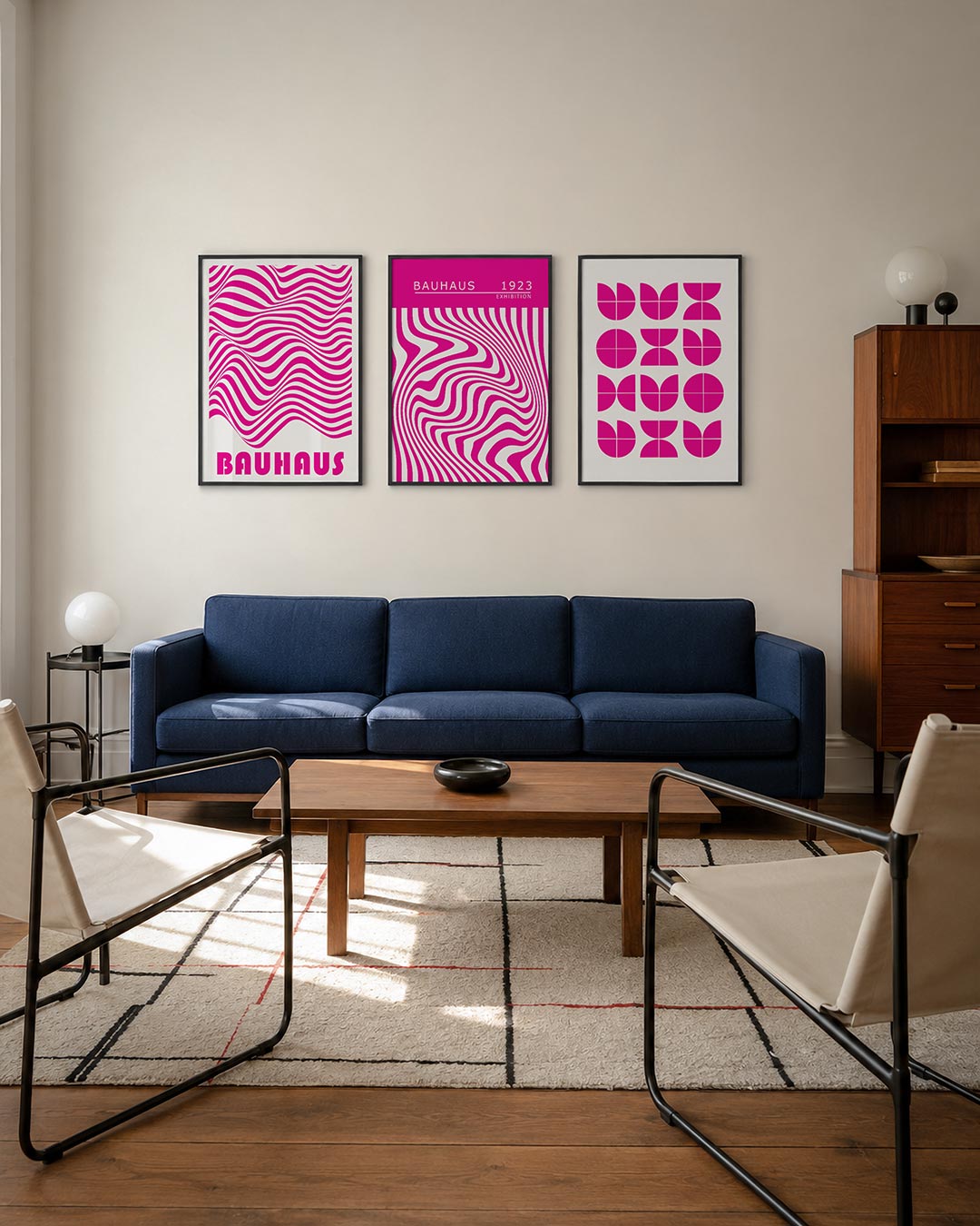 Golvend lijnenspel Posterset