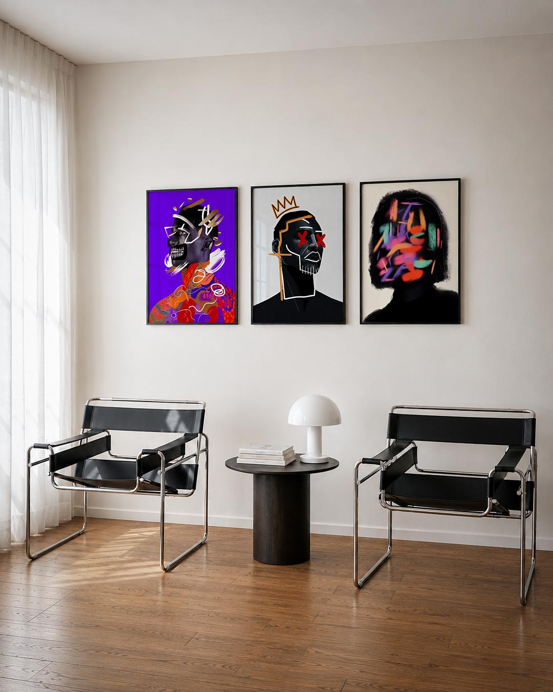 Kleurrijke vormenexplosie Posterset
