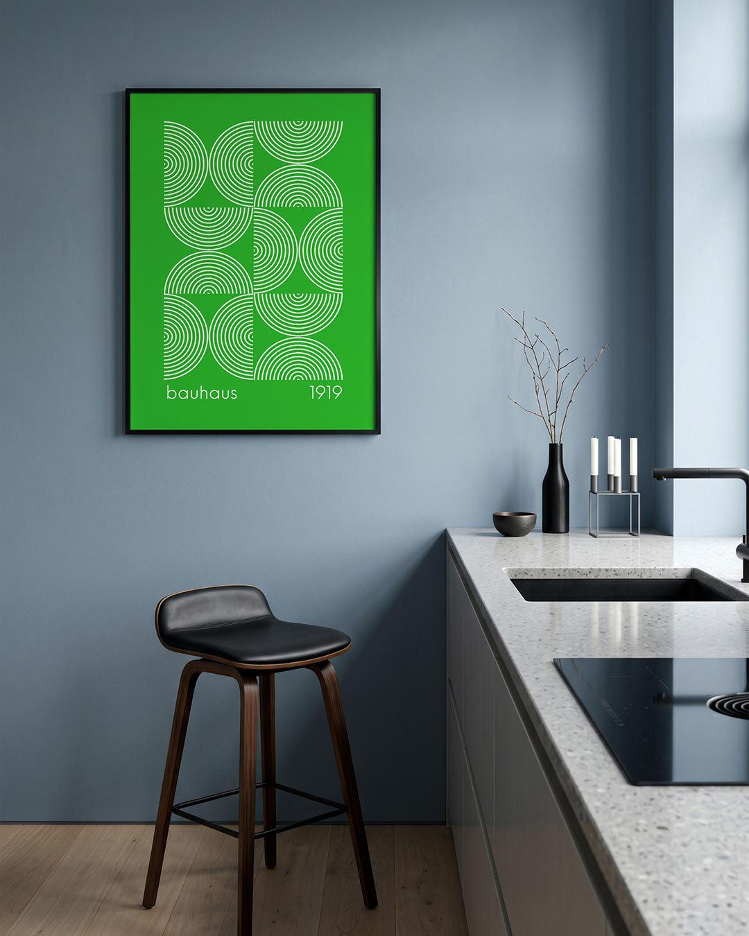 Cirkelpatroon groen Poster