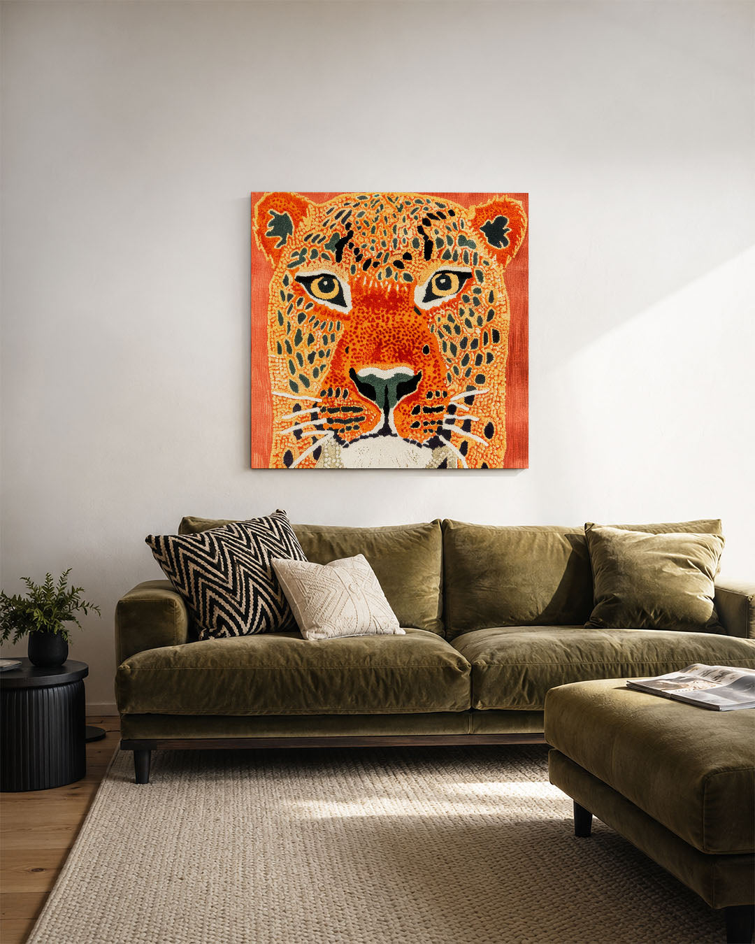 Levendige dierenkop Kunstwerk