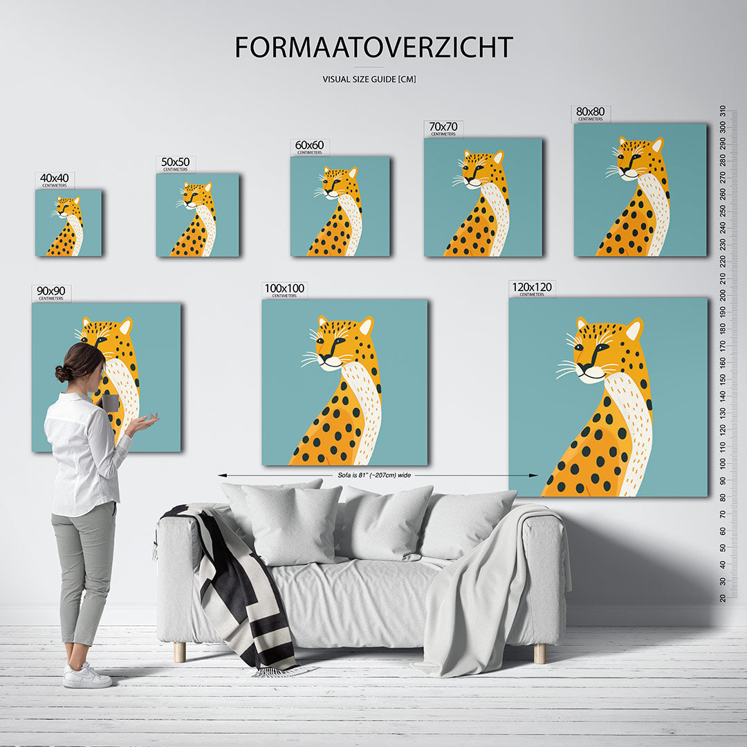 Luipaard illustratie Kunstwerk