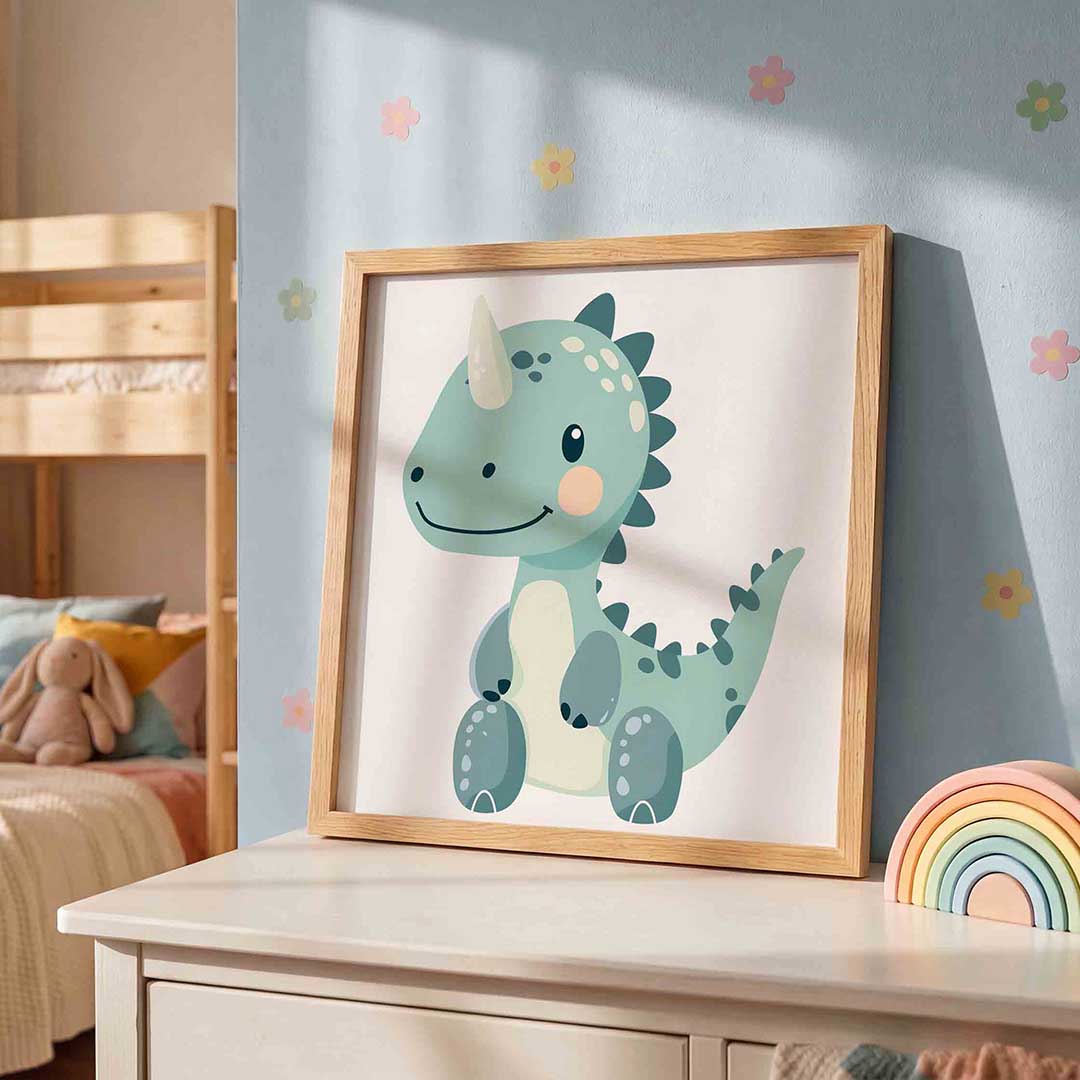 Schattige dinosaurus Poster