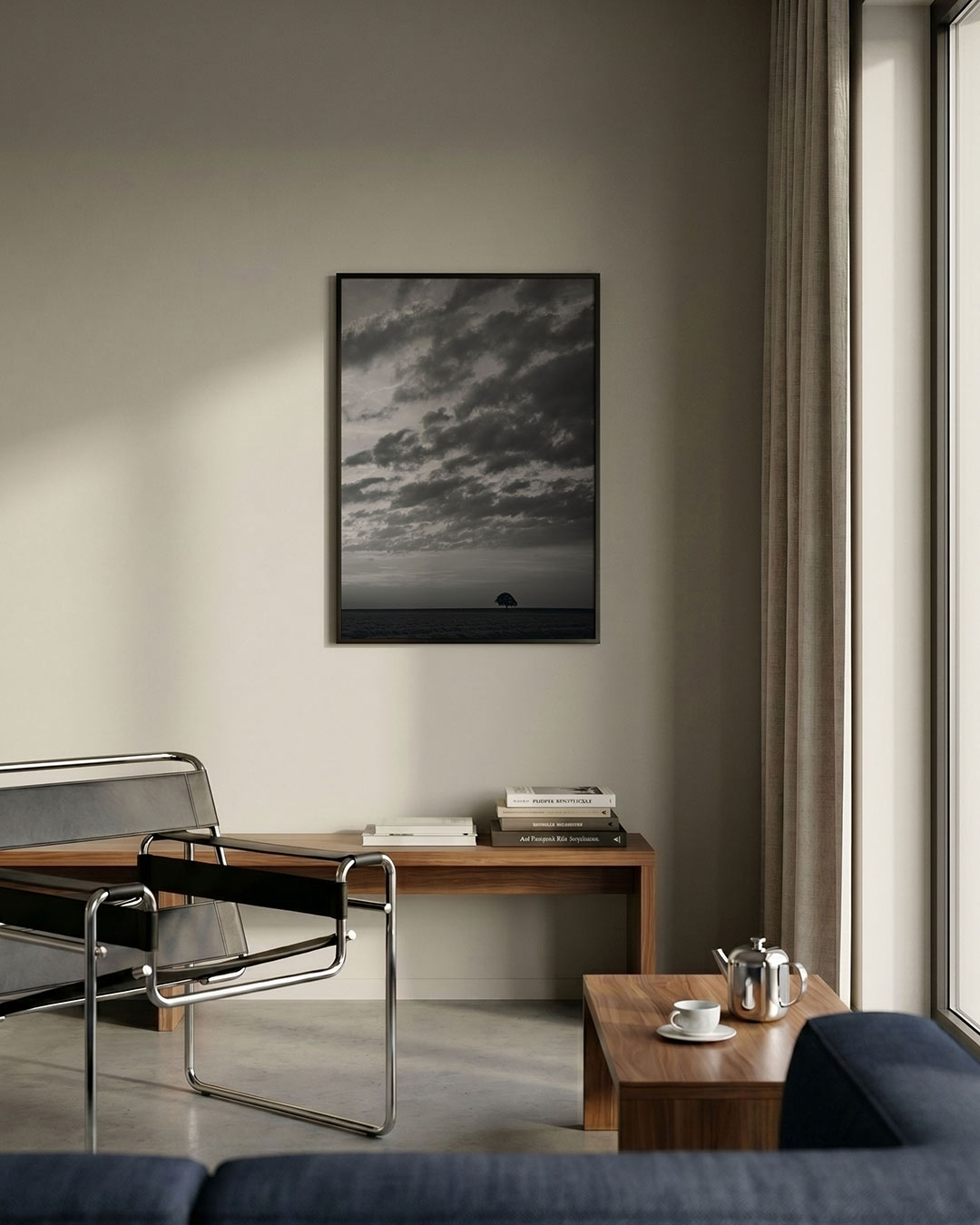 Eenzame boom landschap Poster