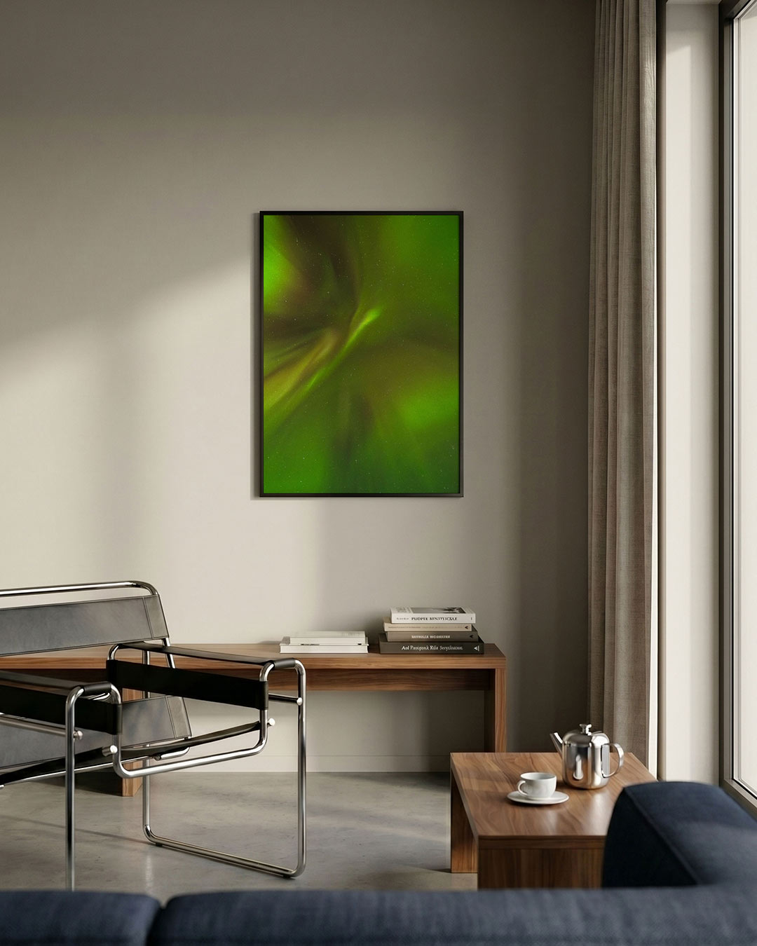 Groene lichtslierten Poster