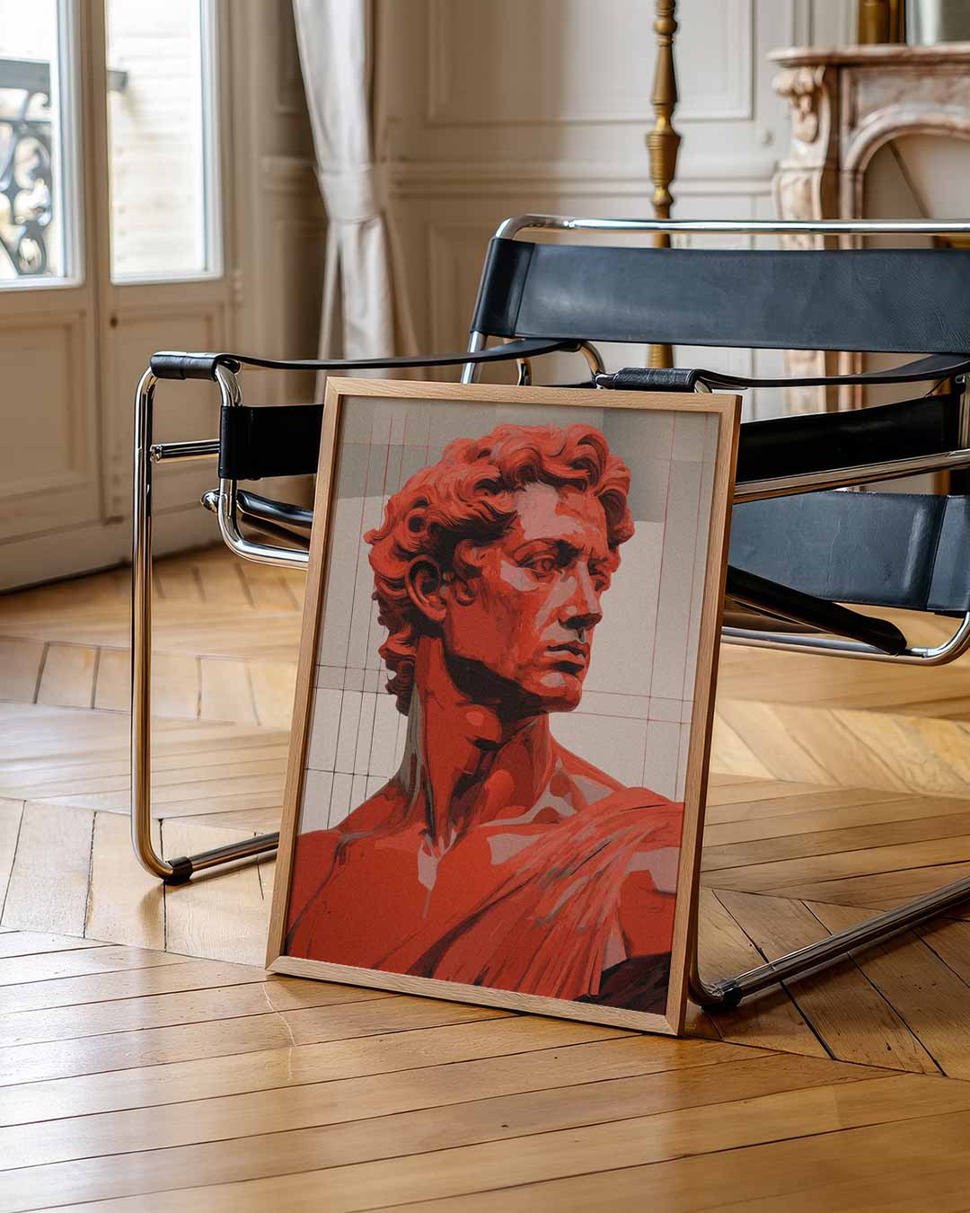 Elegante Rood David Beeld Poster-WallArtistic