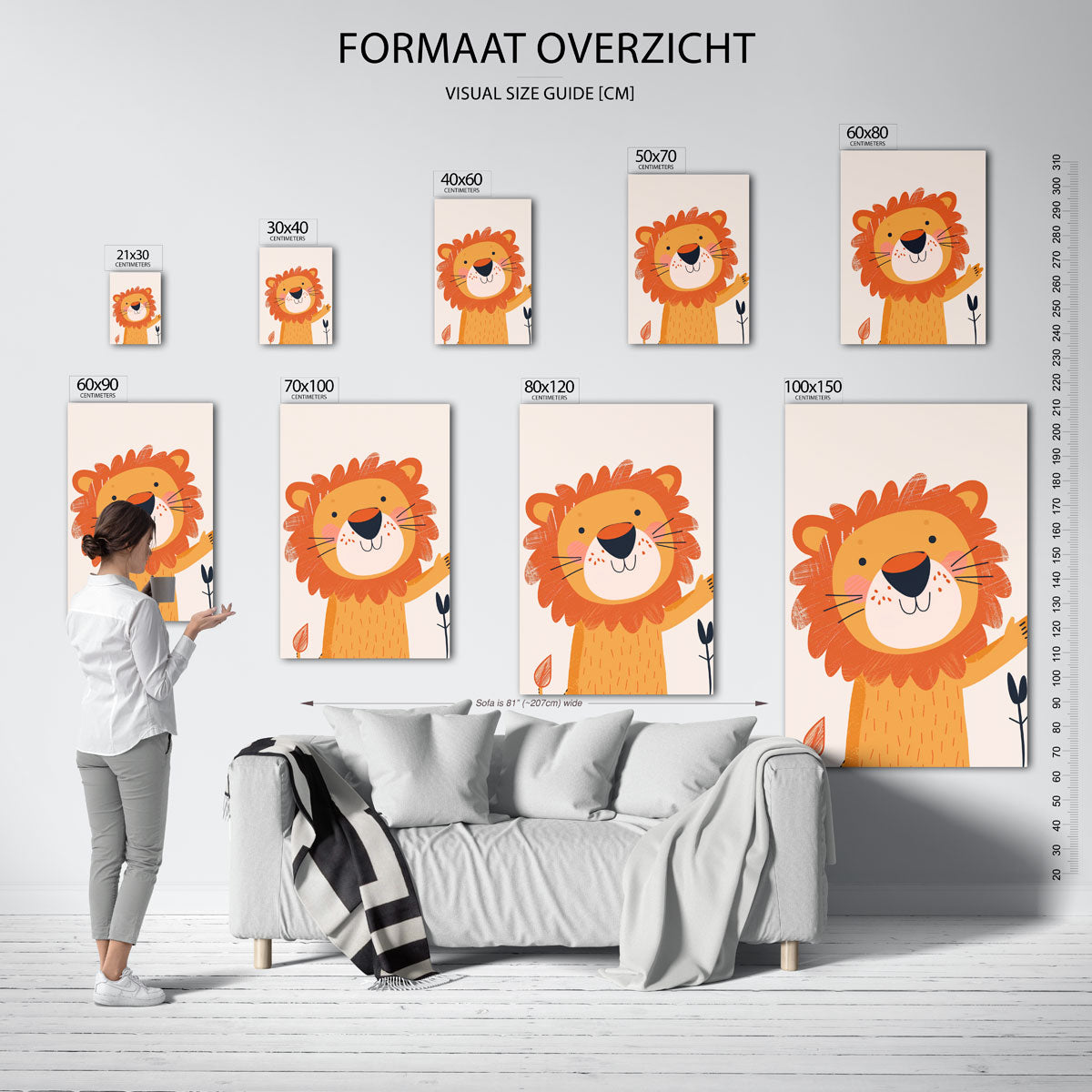 Lachende leeuw Poster