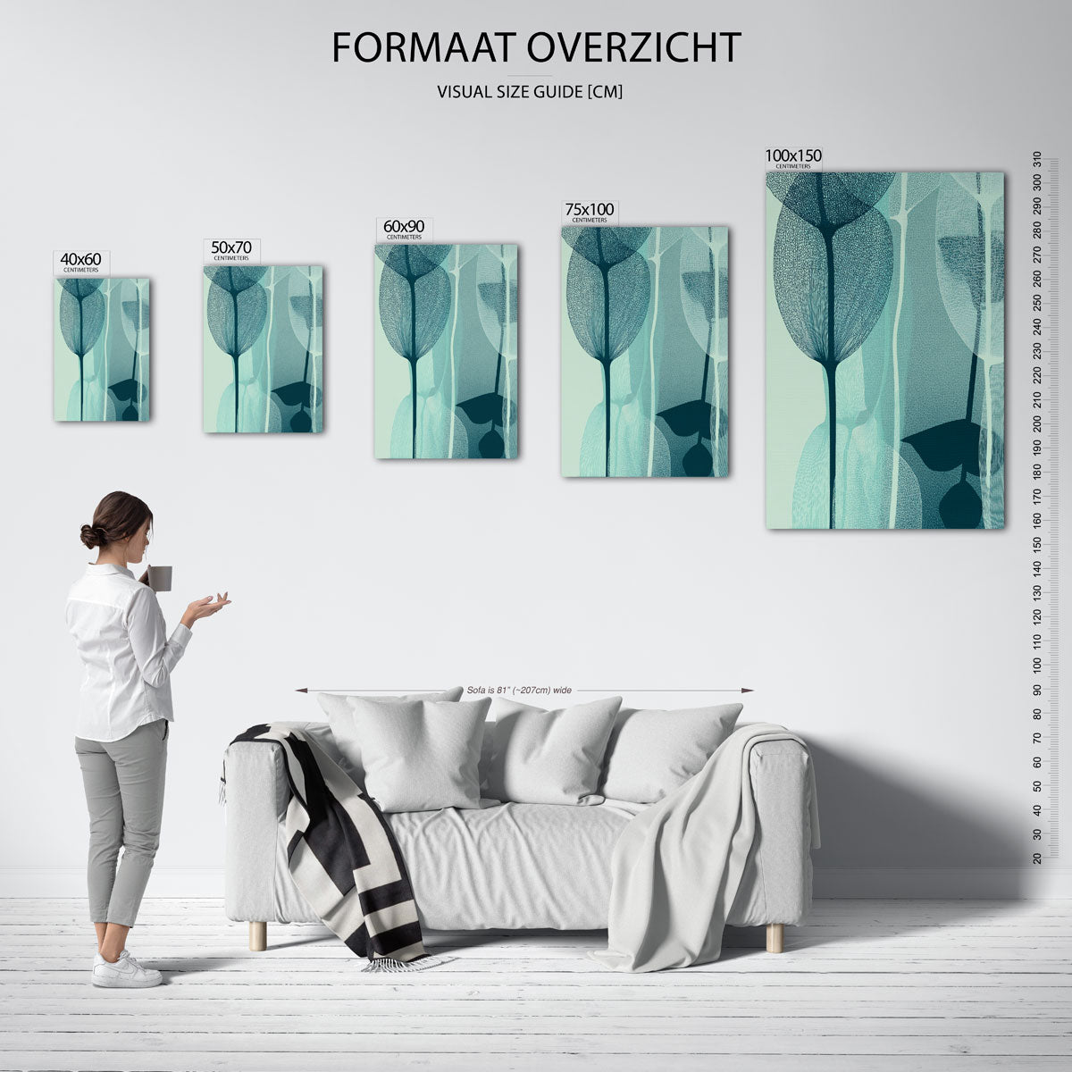 Organische vormen compositie Kunstwerk