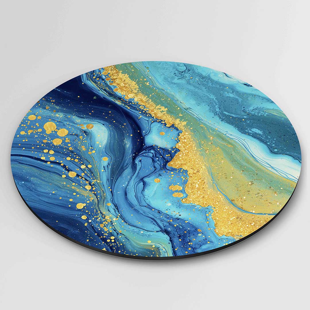 Blauwe en gouden Muurcirkel