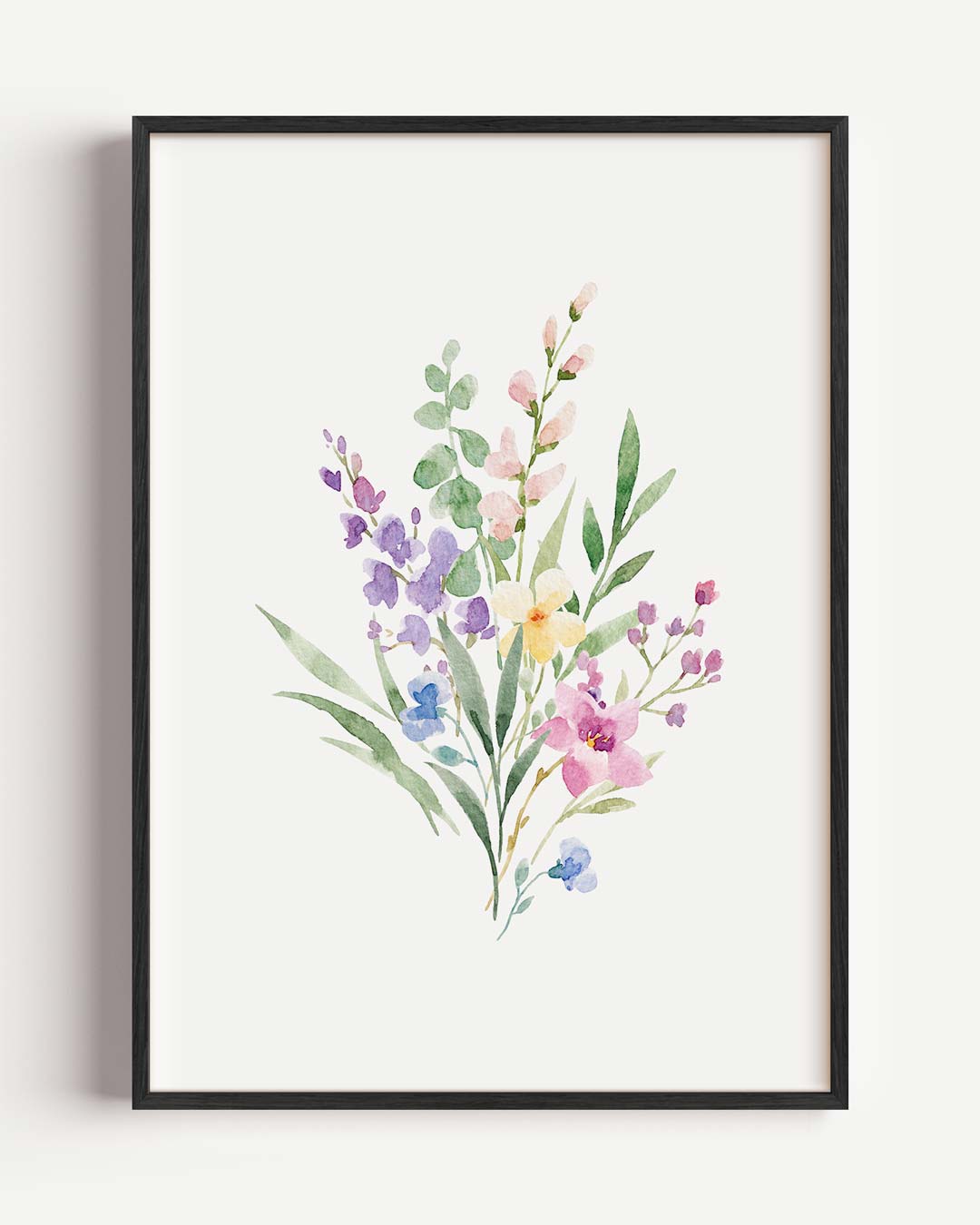 Romantische Bloemen Waterverf Poster-WallArtistic