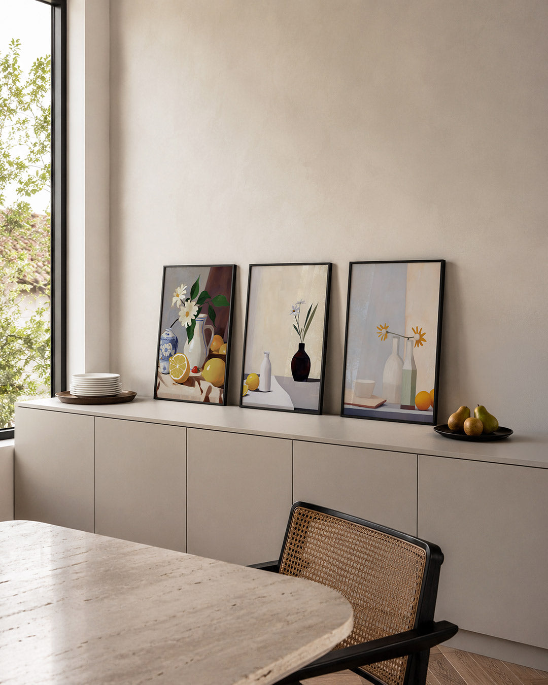 Fruit en bloemen Posterset