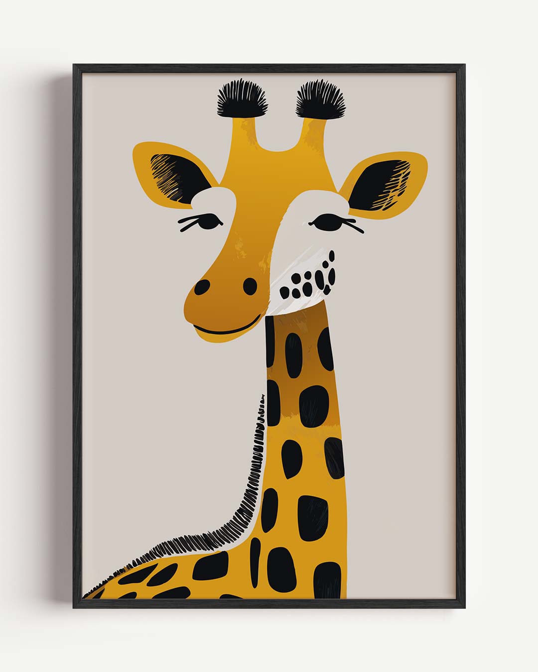 Schattige Giraf Illustratie Poster-WallArtistic