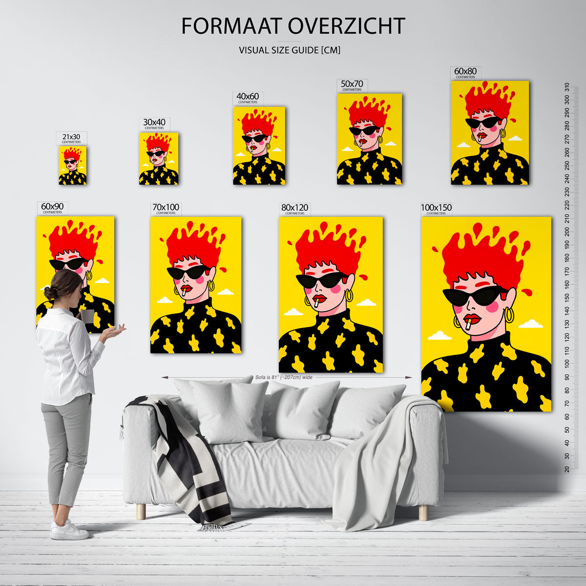 Vrouw met rode haren Poster