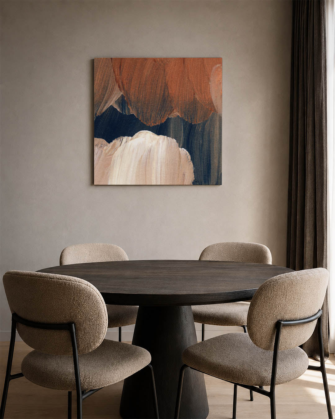 Organische penseelstreken Kunstwerk