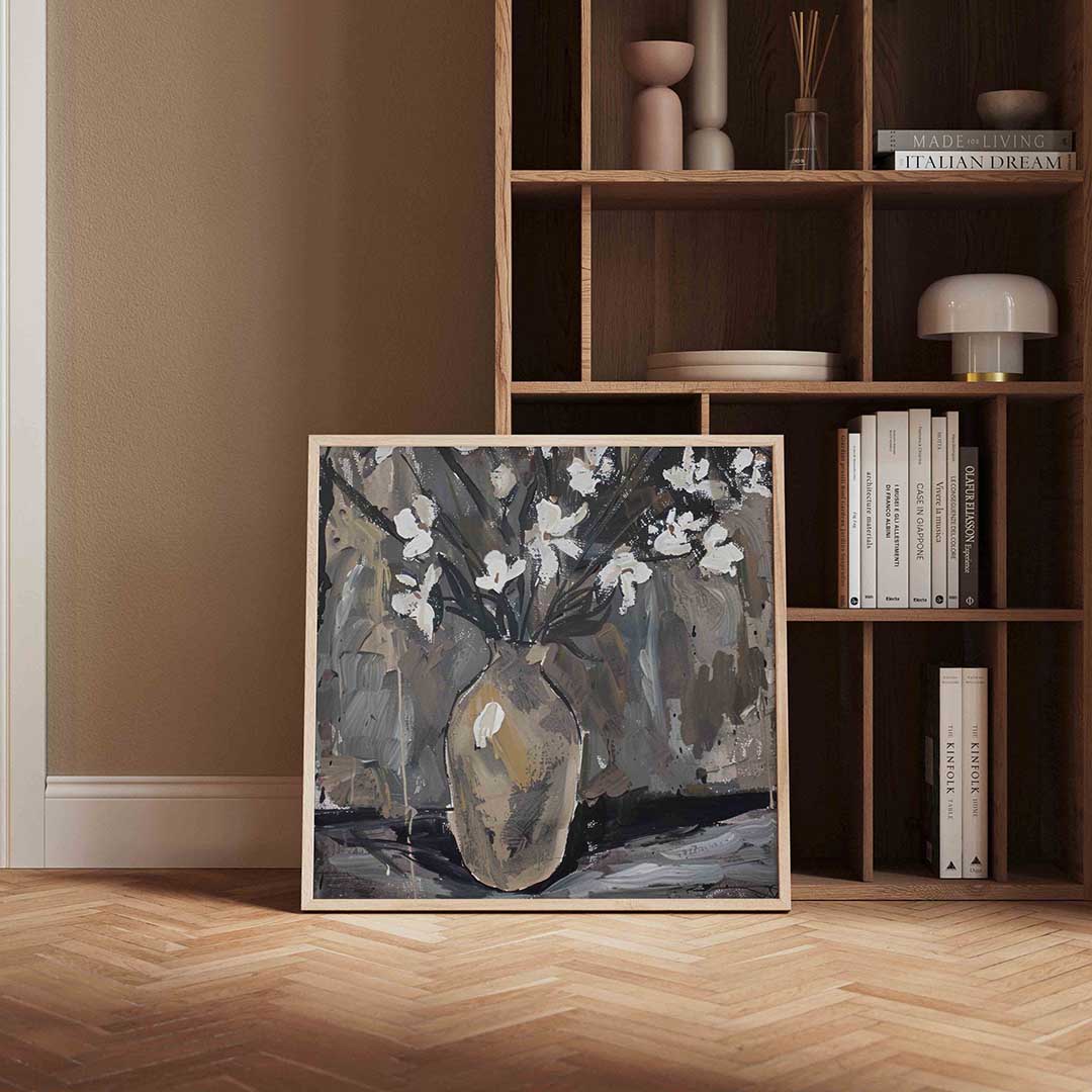 Bloemen in vaas Poster