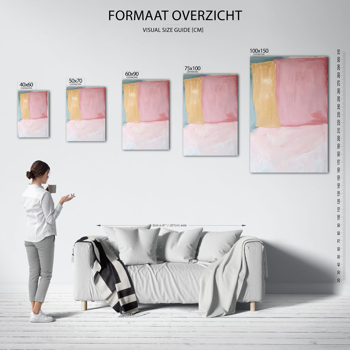 Kleurrijke vlakken Kunstwerk