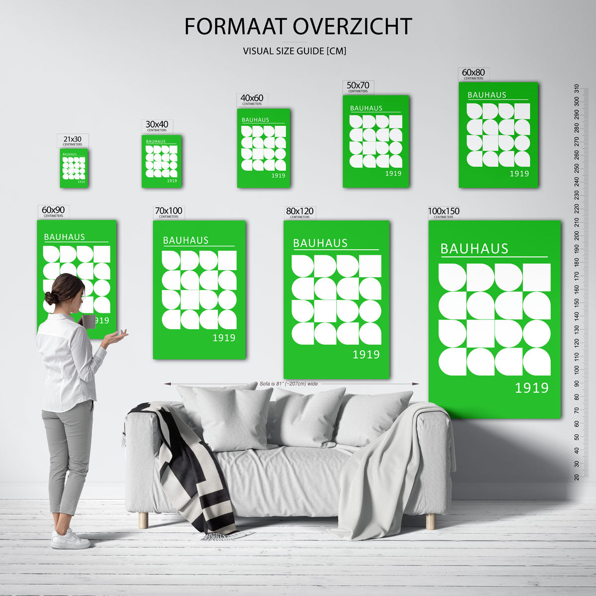 Vormritme en kleur Poster