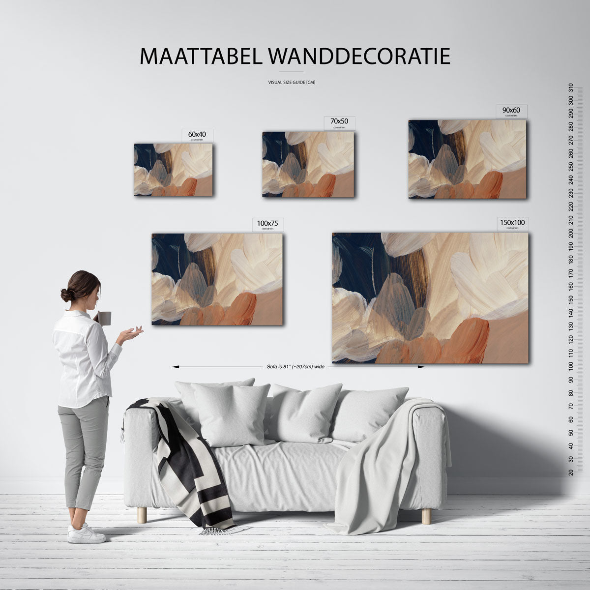 Organische penseelstreken Kunstwerk