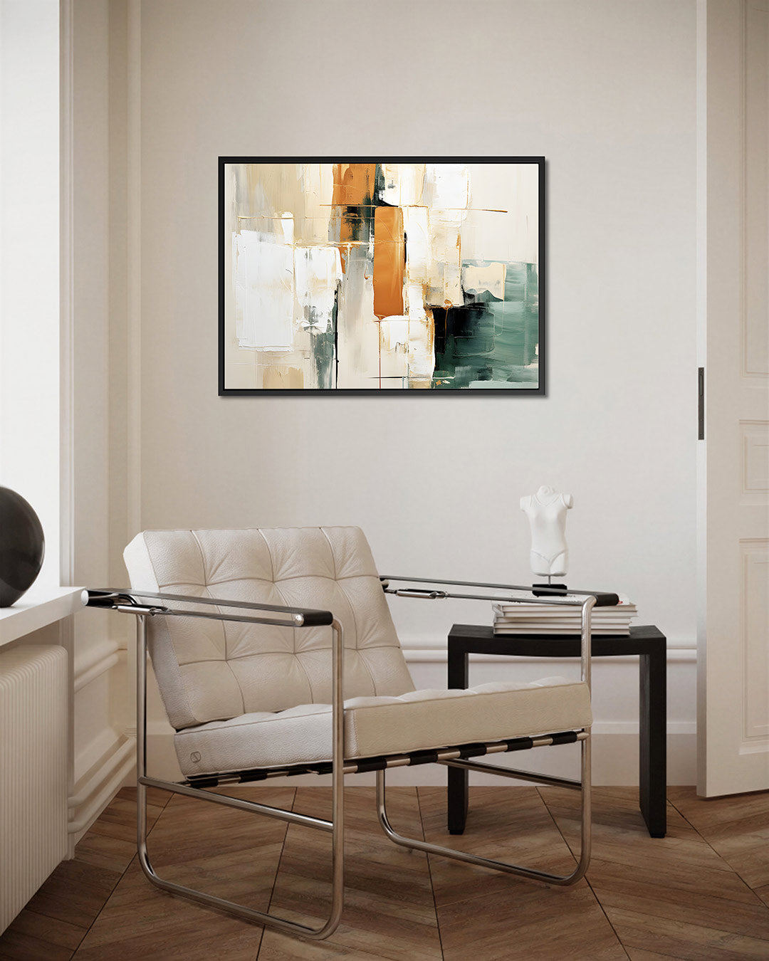 Gelaagde kleurencompositie Kunstwerk