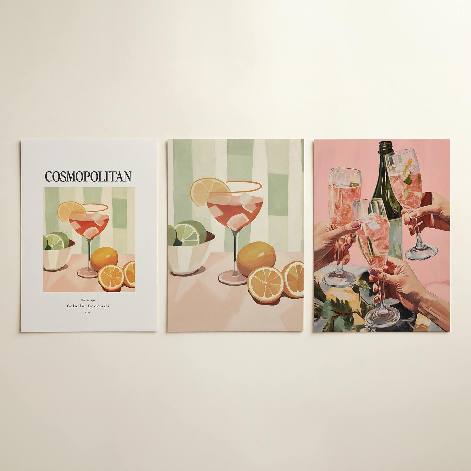Fruitige cocktailkleuren Posterset