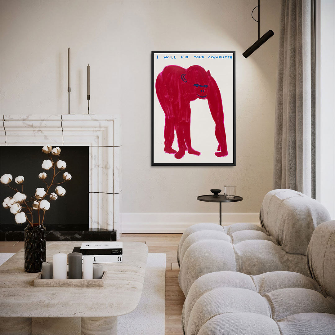 Speelse aap illustratie Kunstwerk