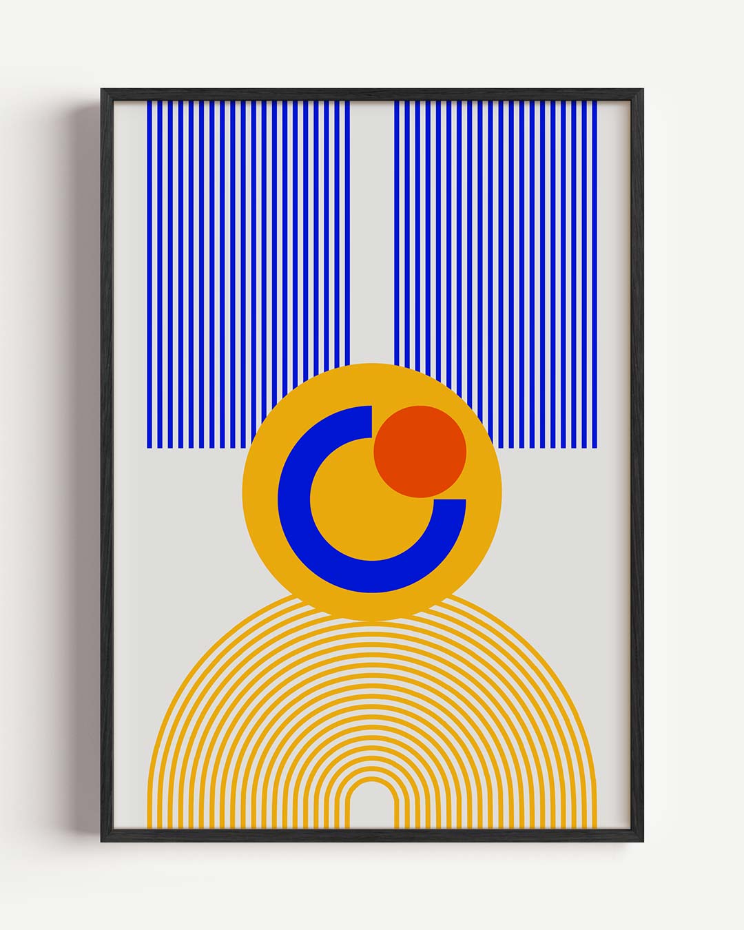 Vrolijke Geometrische Kunstposter-WallArtistic